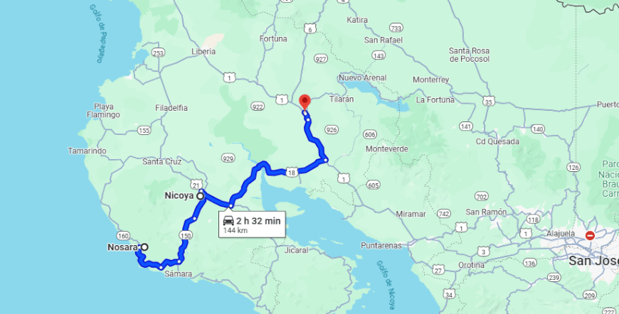 Nosara To/From Rafting